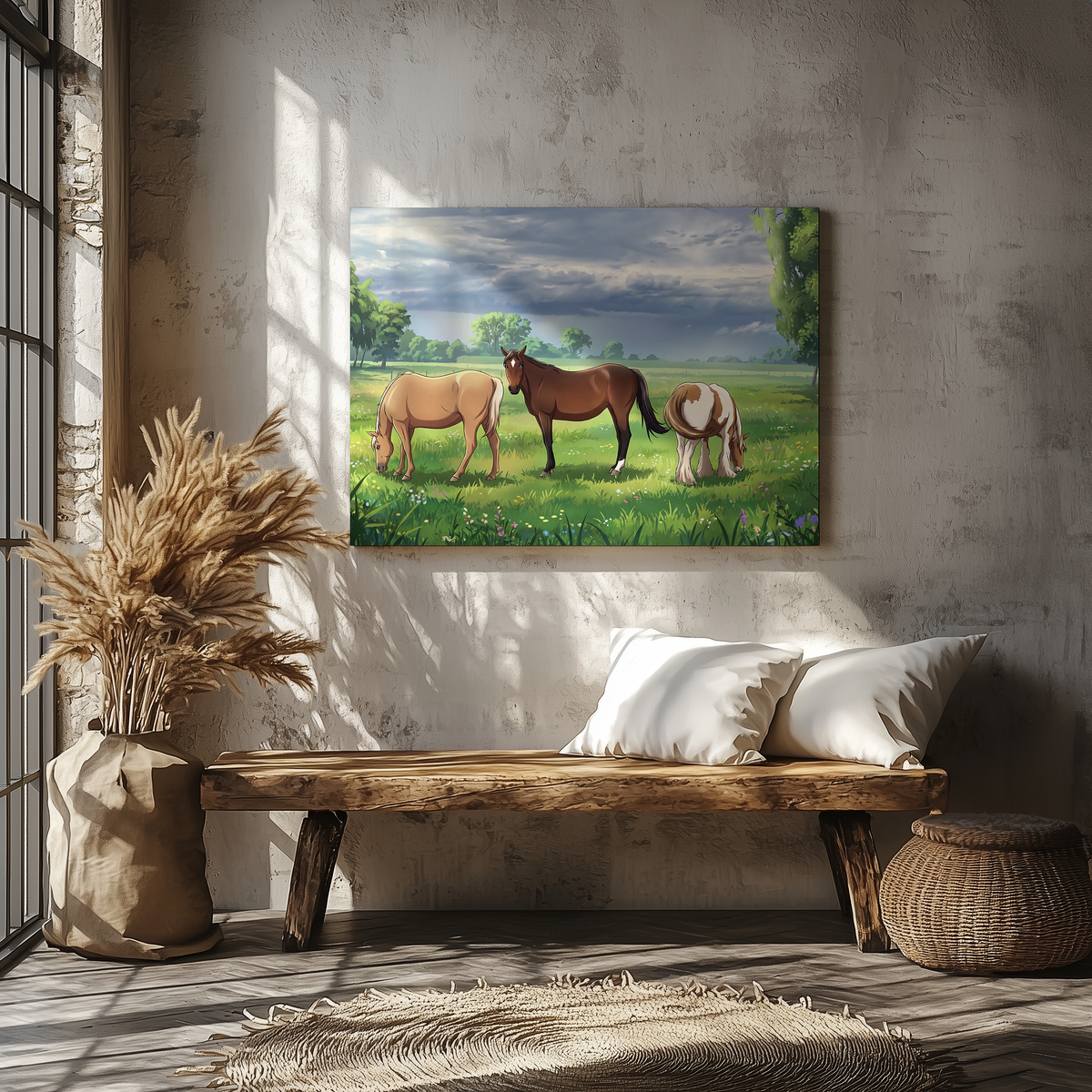 Tierleinwand im Anime-Stil: Dein Liebling als einzigartiges Kunstwerk (Querformat)