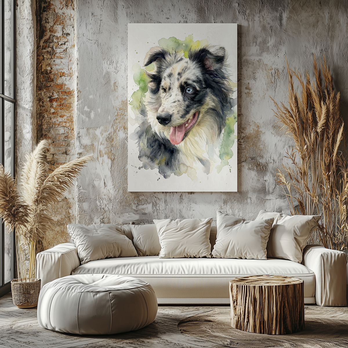 Aquarell-Leinwand: Euer liebster Begleiter als Kunstwerk