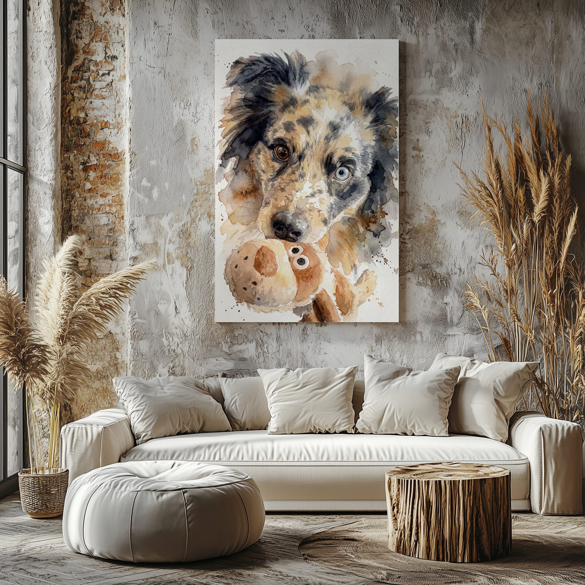 Aquarell-Leinwand: Euer liebster Begleiter als Kunstwerk