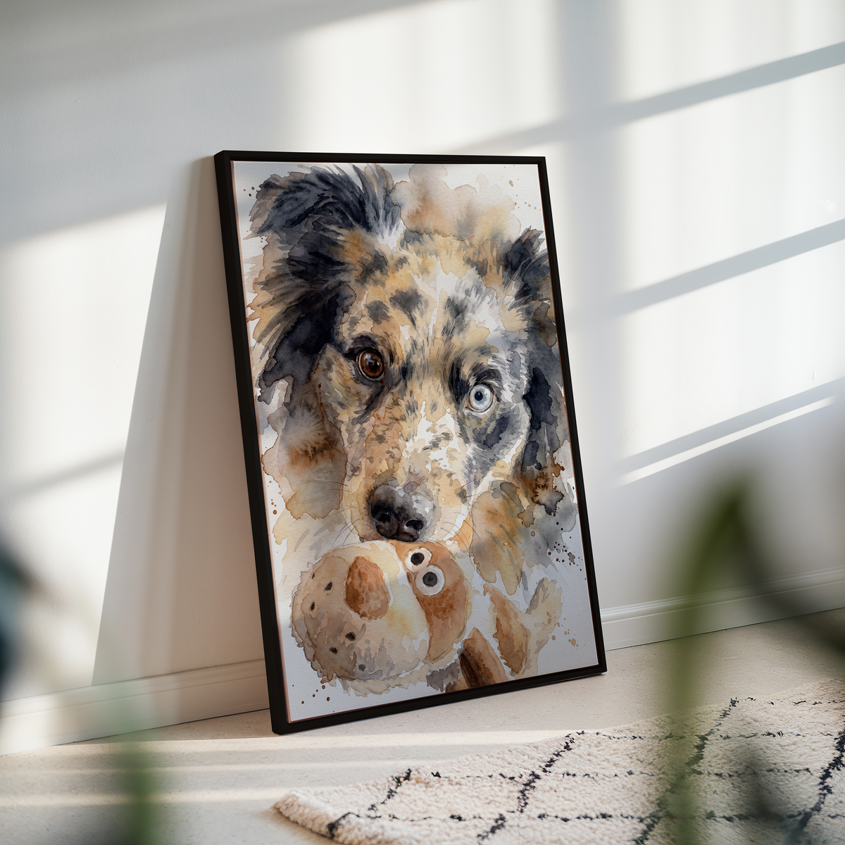 Aquarell-Leinwand: Euer liebster Begleiter als Kunstwerk