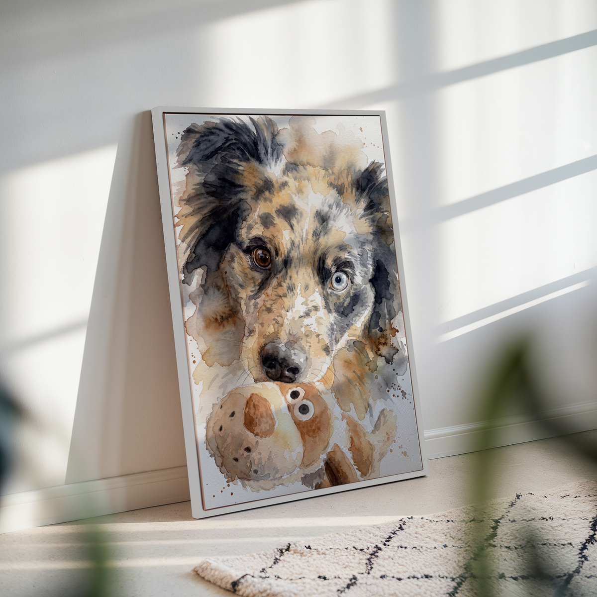 Aquarell-Leinwand: Euer liebster Begleiter als Kunstwerk