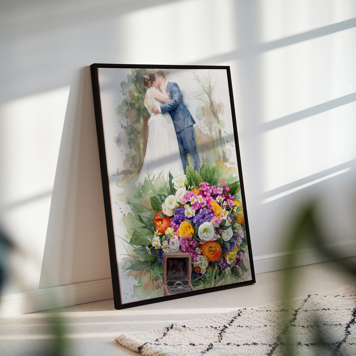 Aquarell-Leinwand: Ein besonderer Tag als Kunstwerk