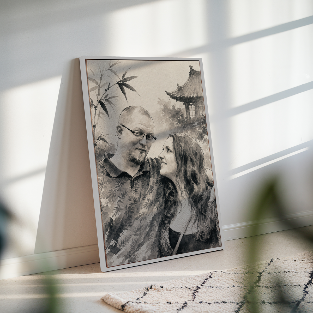 Euer Foto als chinesisches Kunstwerk auf Leinwand