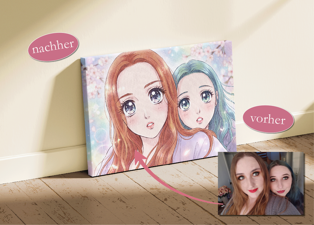 Euer Foto als Leinwand im Classic-Anime-Stil (Querformat)