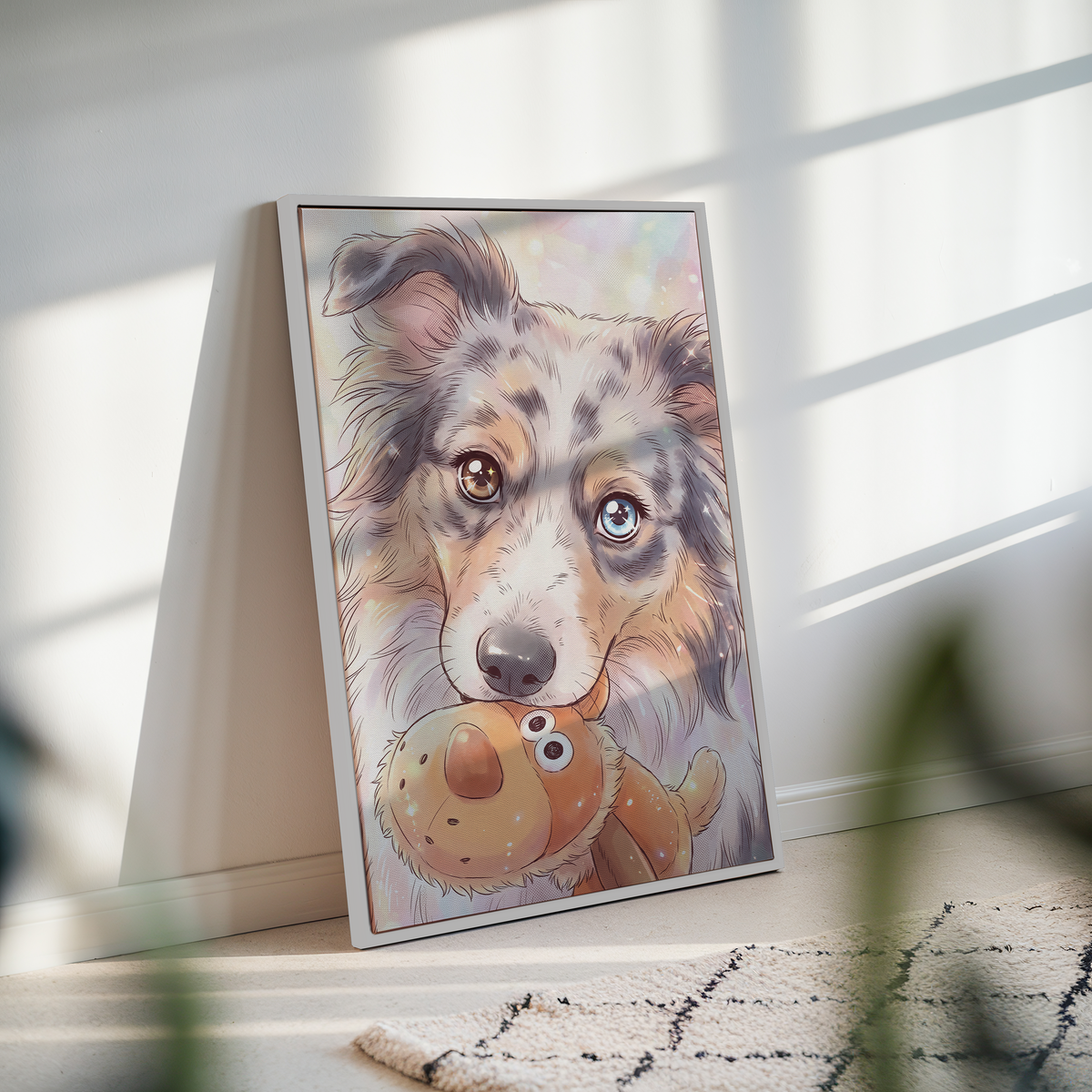 Tierleinwand im Classic-Anime-Stil: Dein Liebling als Anime-Kunstwerk