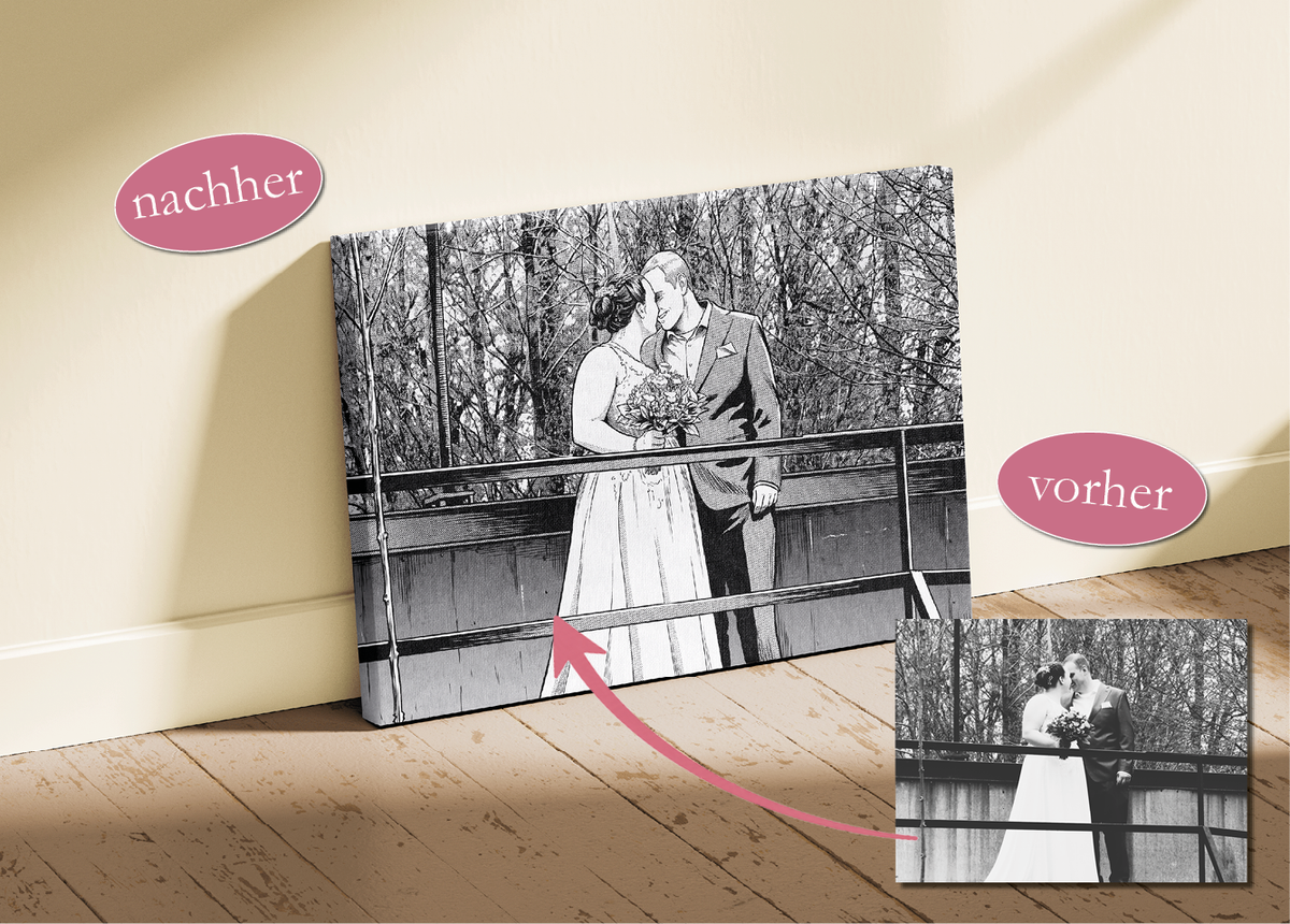 Manga-Leinwand: Ein besonderer Moment als Manga (Querformat)