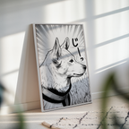 Tierleinwand im Manga-Stil: Dein Liebling als einzigartiges Manga-Kunstwerk.