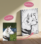 Tierleinwand im Manga-Stil: Dein Liebling als einzigartiges Manga-Kunstwerk.