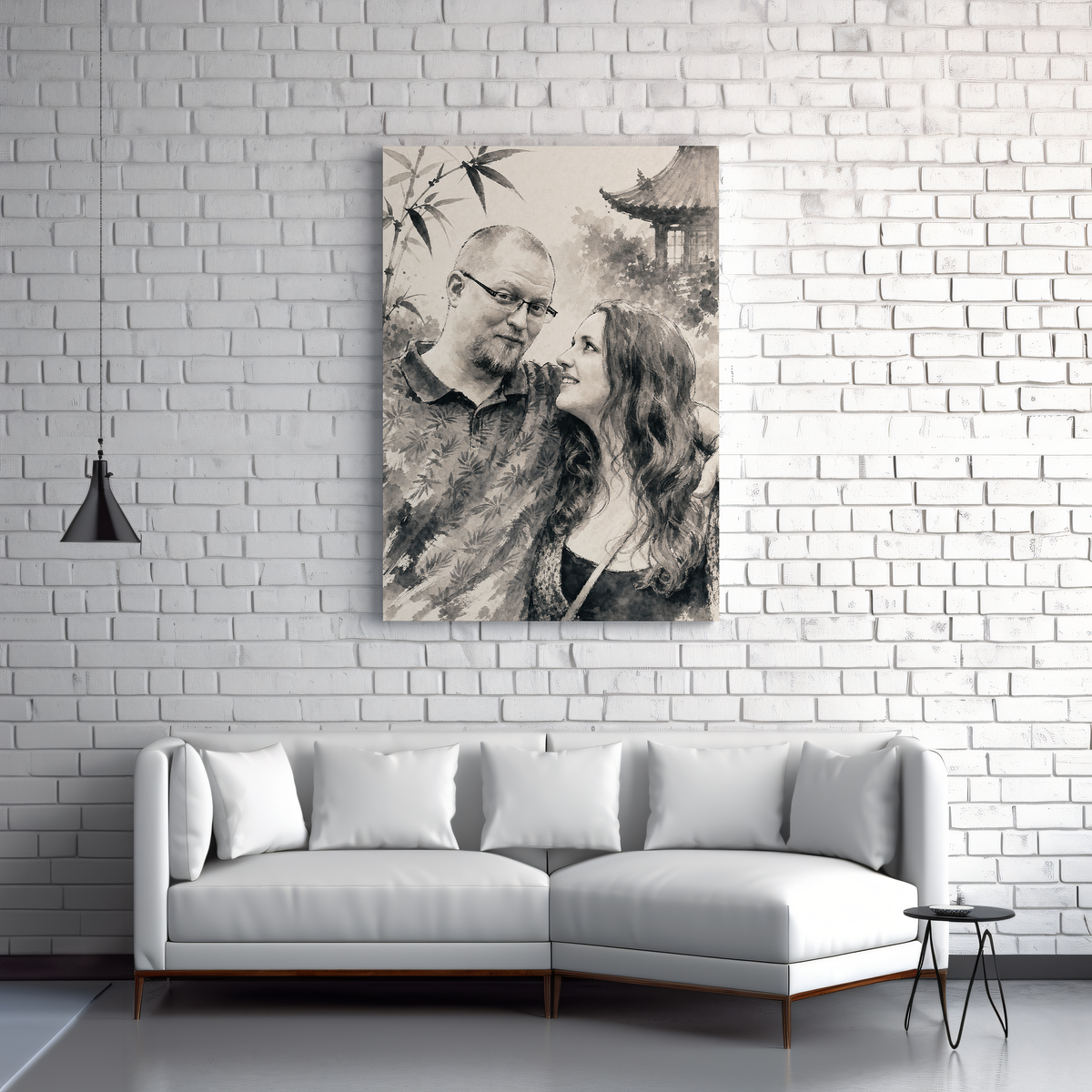 Euer Foto als chinesisches Kunstwerk auf Leinwand