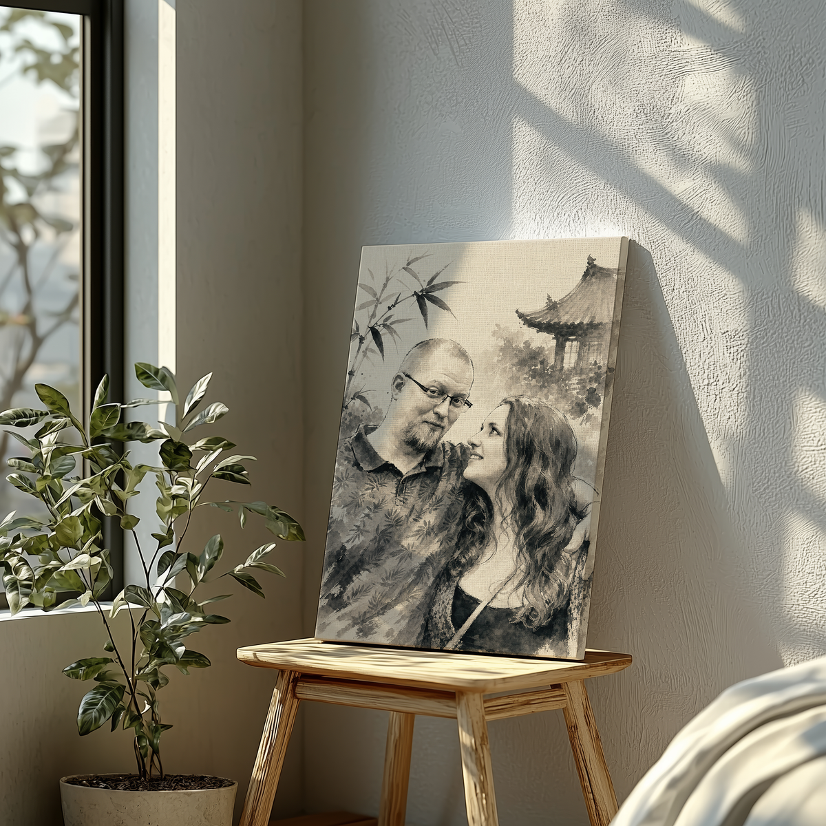 Euer Foto als chinesisches Kunstwerk auf Leinwand