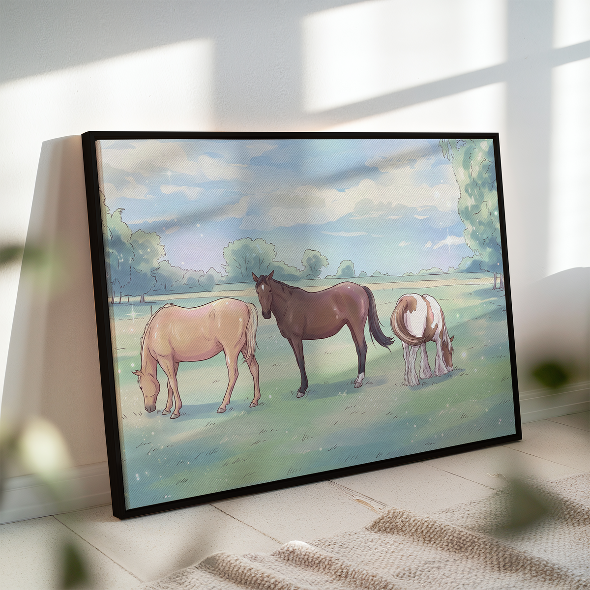 Tierleinwand im Classic-Anime-Stil: Dein Liebling als Anime-Kunstwerk (Querformat)