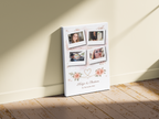 Personalisierte Fotoleinwand – Romantische Polaroid-Collage mit 4 Fotos