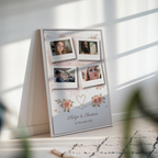 Personalisierte Fotoleinwand – Romantische Polaroid-Collage mit 4 Fotos