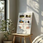 Personalisierte Fotoleinwand – Romantische Polaroid-Collage mit 4 Fotos