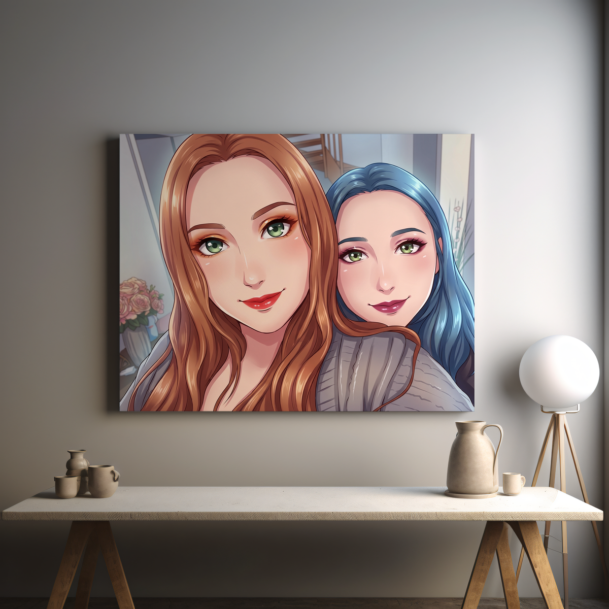 Leinwand im Anime-Stil: Ein Moment für immer als Anime (Querformat)