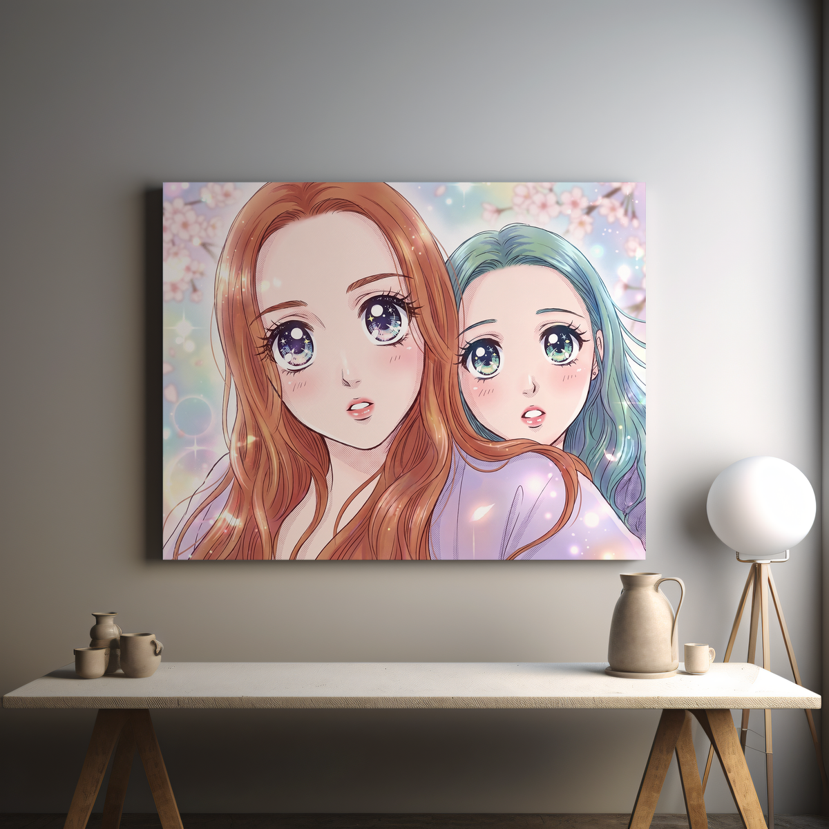 Euer Foto als Leinwand im Classic-Anime-Stil (Querformat)